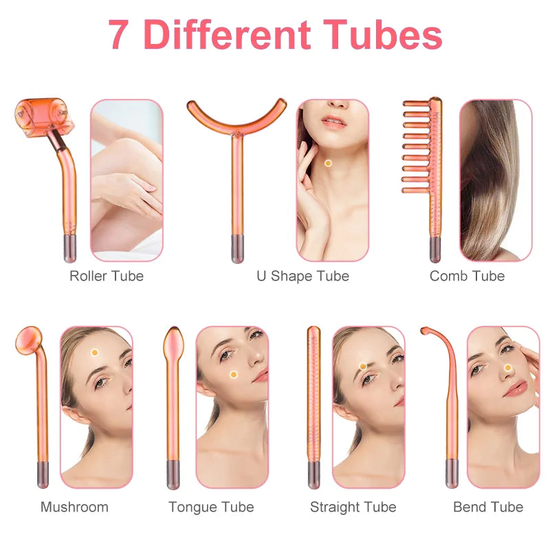 High Frequency Therapy Wand Professional Machine Skin Care Skin Tightening Device Beauty Products Anti Wrinkle Face Clean